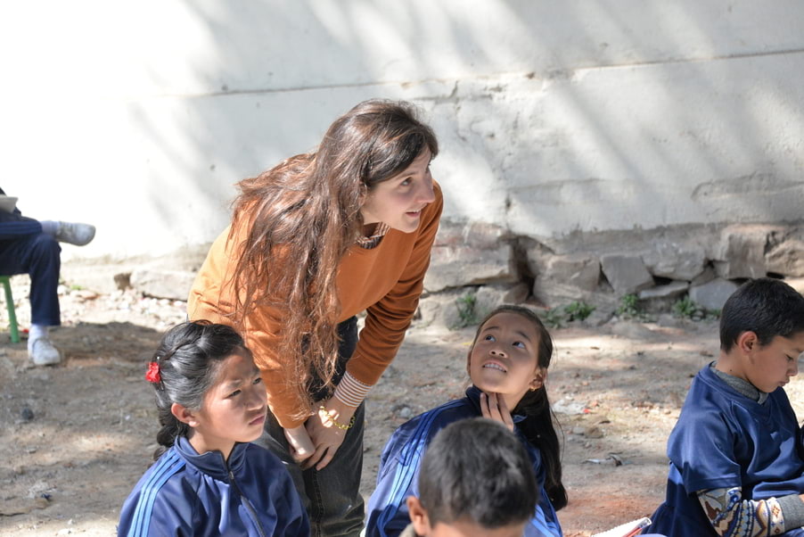 A volunteer during a workshop